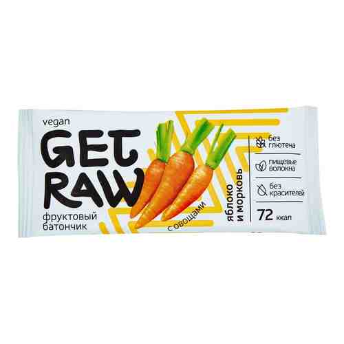 Батончик Get Raw Яблоко и Морковь 30г арт. 951581