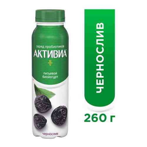 Био йогурт питьевой Активиа с черносливом 2% 260г арт. 956748