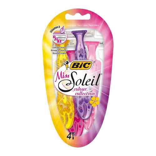 Бритва Bic Miss Soleil Colour Collection одноразовая 4шт арт. 987126