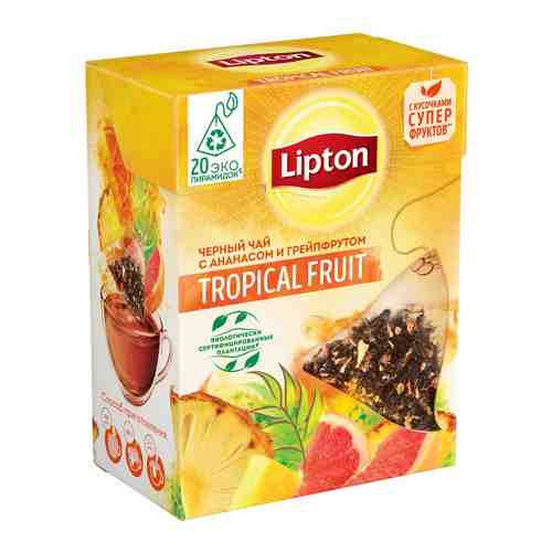 Чай черный Lipton Tropical Fruit 20*1.8г арт. 312599