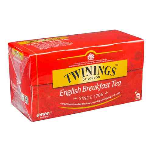 Чай черный Twinings English Breakfast 25*2г арт. 304464