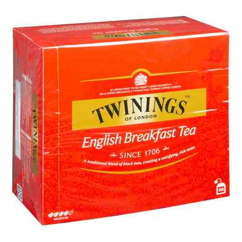 Чай черный Twinings English Breakfast 50*2г арт. 947499