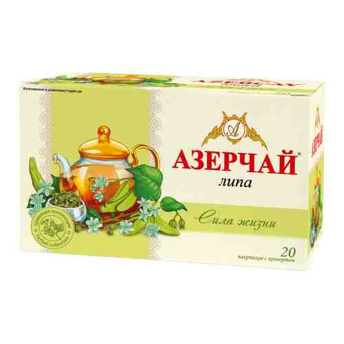 Чай зеленый Азерчай Сила жизни Липа 20*1.8г арт. 1063115