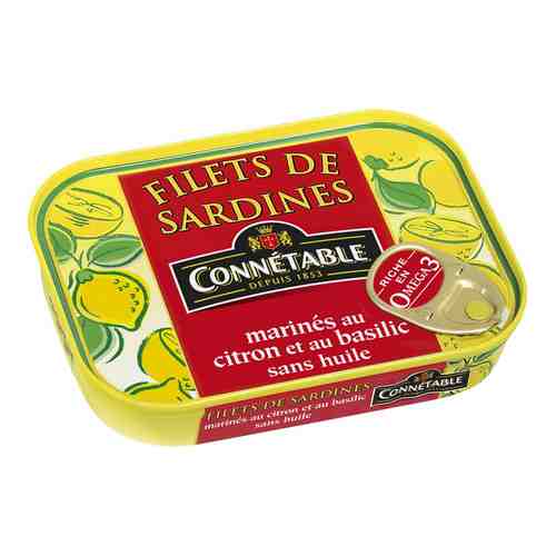 Филе сардин Connetable в маринаде с лимоном и базиликом 100г арт. 1102510