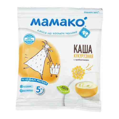 Каша Мамако Кукурузная с пребиотиками на козьем молоке с 5 месяцев 30г арт. 1019637