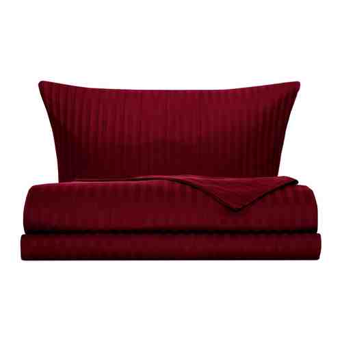 Комплект постельного белья Cottonika Страйп-сатин Бордовый 2-спальный 70*70см арт. 1037661
