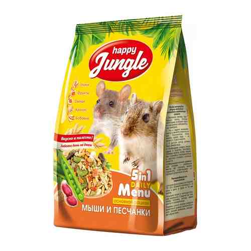 Корм для мышей и песчанок Happy Jungle 5в1 400г арт. 1190492