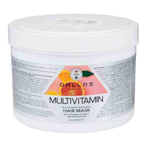 Маска для волос Dallas Multivitamin с комплексом мультивитаминов с экстрактом женьшеня и маслом авокадо 500мл арт. 1115965