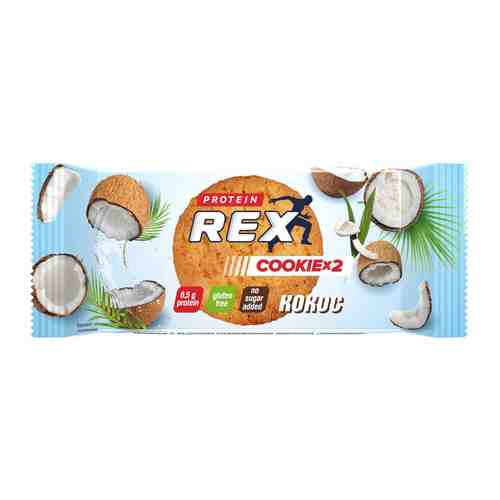 Печенье Proteinrex Протеиновое с кокосом 50г арт. 1056687