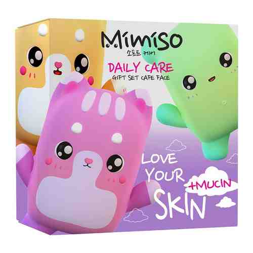 Подарочный набор Mimiso Daily care Гоммаж для лица 100мл + Пенка алое 100мл + Маска для лица 100мл арт. 1136620