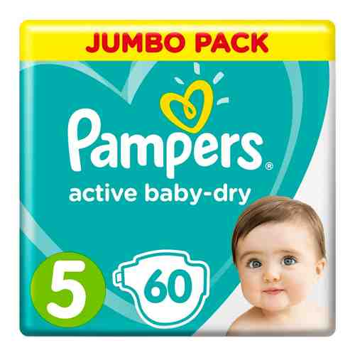 Подгузники Pampers Active Baby-Dry 11–16кг Размер 5 60шт арт. 512541