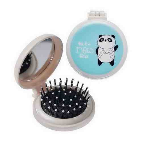 Расческа для волос Bradex Любознательная панда складная с зеркалом арт. 1111226
