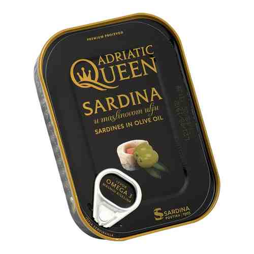Сардины Adriatic Queen в оливковом масле 105г арт. 1191653