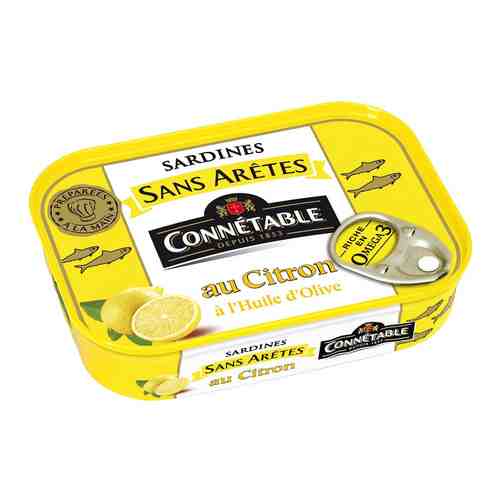 Сардины Connetable без костей в оливковом масле с лимоном 140г арт. 1102506