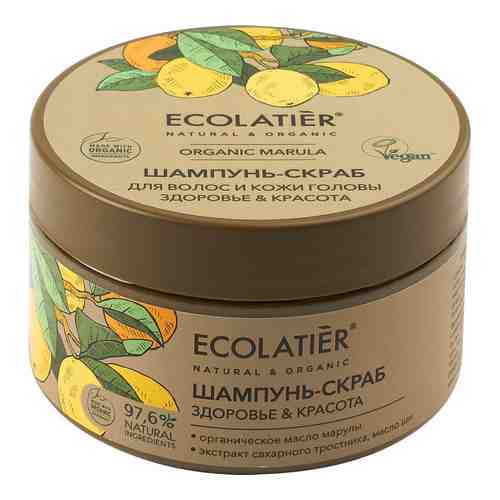 Шампунь-скраб для волос и кожи головы Ecolatier Organic Marula Здоровье & Красота 300г арт. 1046654