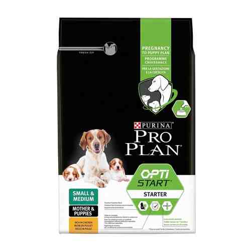 Сухой корм для собак и щенков Pro Plan Small&Medium Mother&Puppies Starter для мелких и средних пород с высоким содержан арт. 1022776