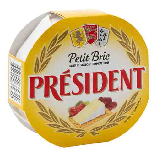 Сыр President Petit Brie мягкий с белой плесенью 60% 125г арт. 545952