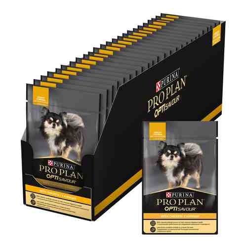 Влажный корм для собак Purina Pro Plan OptiSavour с курицей 85г (упаковка 26 шт.) арт. 1204994pack