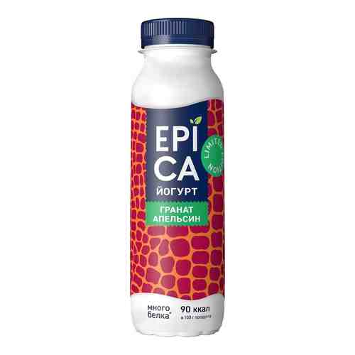 Йогурт питьевой Epica Гранат-апельсин 2.5% 260г арт. 1079791