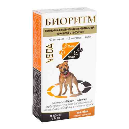 Биоритм для собак Veda витаминно-минеральный корм 48 таблеток арт. 1078484