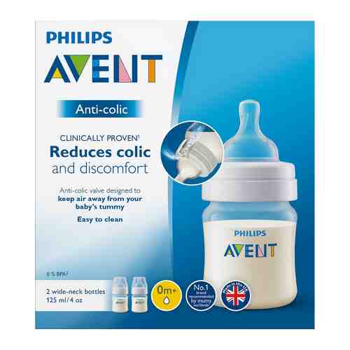 Бутылочка для кормления Philips Avent Anti-colic SCF810/27 2шт*125мл арт. 1078904