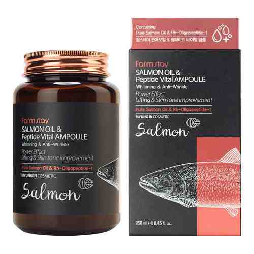 Cыворотка для лица FarmStay Salmon Oil & Peptide Vital Ampoule 250мл арт. 981814