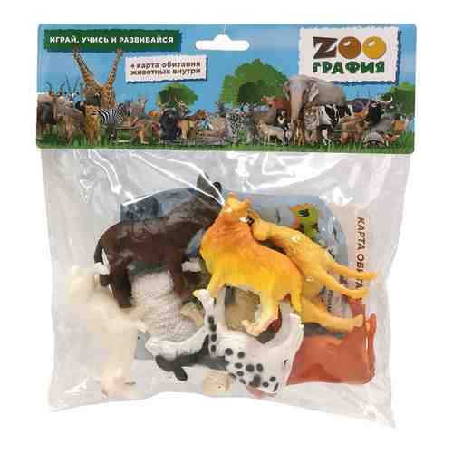 Игровой набор Zooграфия Домашние животные с картой обитания 8шт арт. 1180822