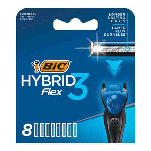 Кассеты для бритья Bic Flex 3 Hybrid 8шт арт. 440015