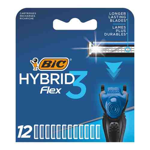 Кассеты для бритья Bic Hybrid 3 Flex 12шт арт. 1211903