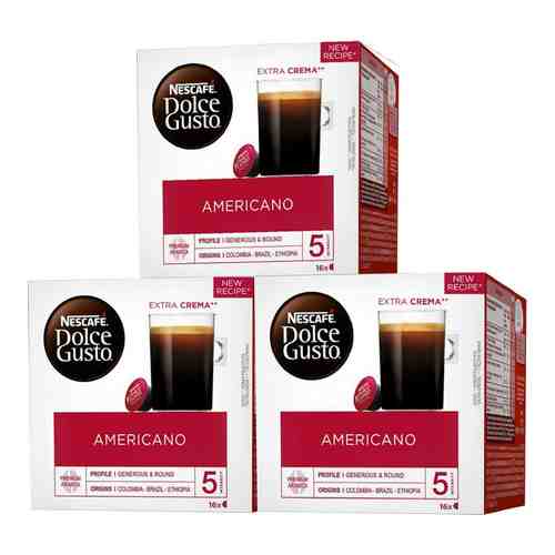 Кофе в капсулах Nescafe Dolce Gusto Americano 16шт (упаковка 3 шт.) арт. 695618pack