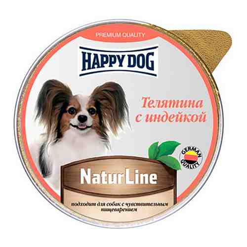 Корм для собак Happy Dog паштет с телятиной и индейкой 125г арт. 1136769
