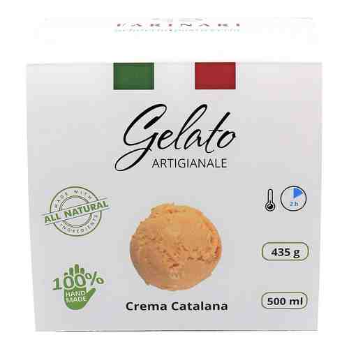 Мороженое Farinari Gelato Сливочное ремесленное Крем-брюле 8-11% 435г арт. 1133178