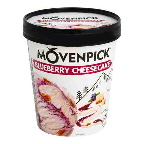Мороженое Movenpick пломбир с черникой с творожным сыром и печеньем 314г арт. 1067861