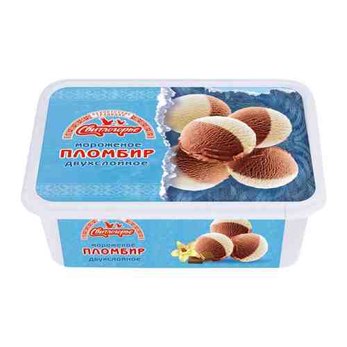 Мороженое Свитлогорье Пломбир двухслойный Ванильно-шоколадный 15% 500г арт. 690268
