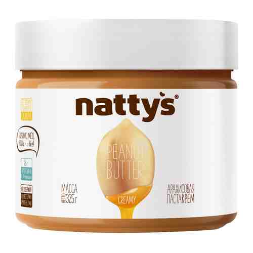 Паста арахисовая Nattys Creamy с медом 325г арт. 466780