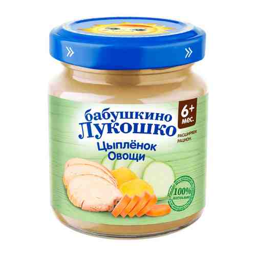 Пюре Бабушкино Лукошко Рагу овощное с цыпленком 100г арт. 306217