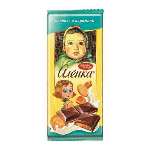Шоколад Аленка Молочный Печенье и карамель 87г арт. 1180942