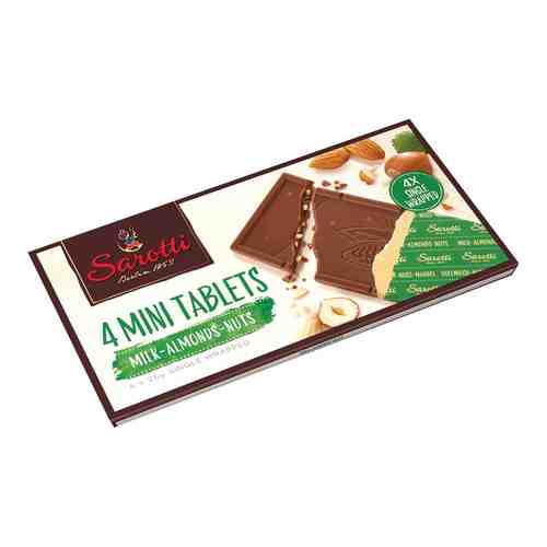 Шоколад Sarotti Молочный с дробленным миндалем и фундуком 100г арт. 1069862