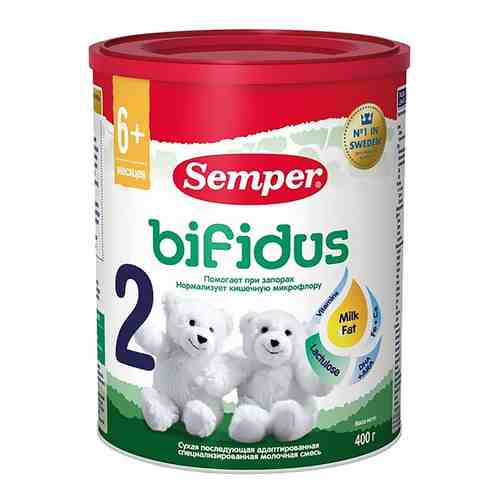 Смесь Semper Bifidus 2 молочная с 6 месяцев 400г арт. 987867