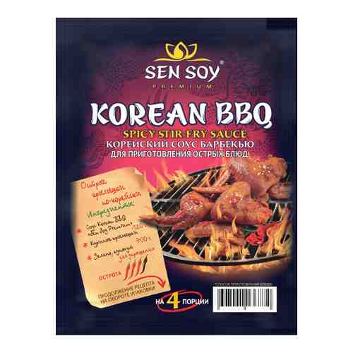 Соус Sen Soy Korean BBQ для приготовления острых крылышек 120г арт. 1013490