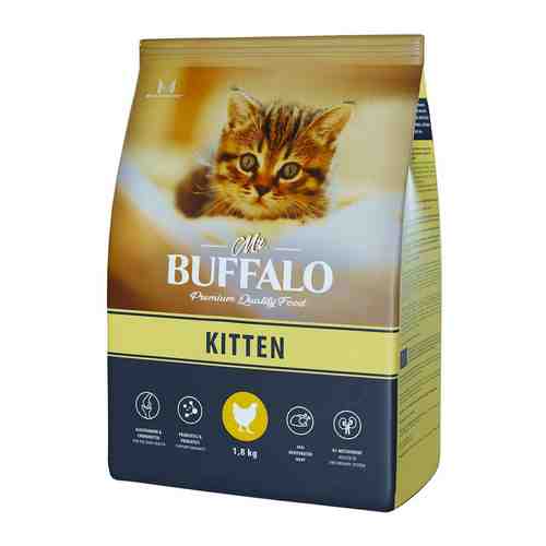 Сухой корм для котят Mr.Buffalo Kitten с курицей 1.8кг арт. 1204933