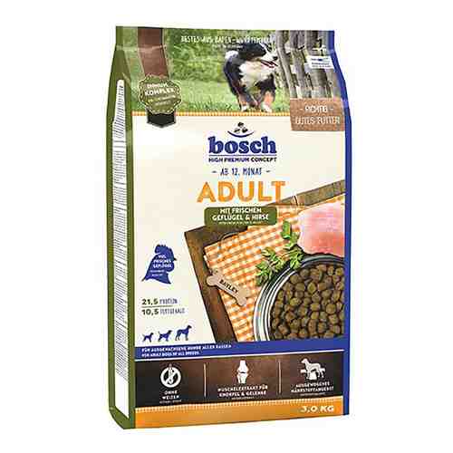 Сухой корм для собак Bosch Adult с птицей и просом 3кг арт. 1175683