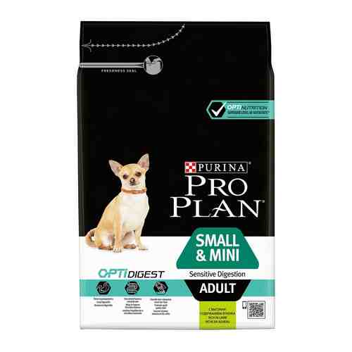 Сухой корм для собак Pro Plan Optidigest Small&Mini Adult Sensitive Digestion для мелких пород для улучшения пищеварения арт. 860393