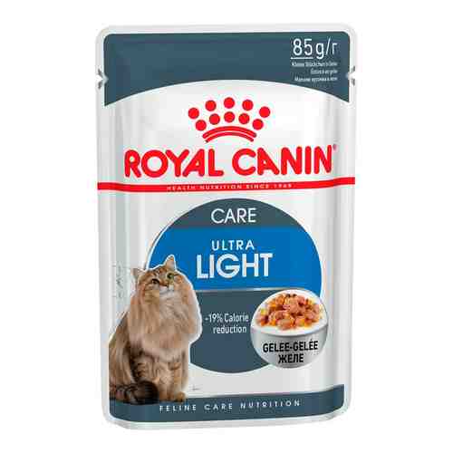 Влажный корм для кошек Royal Canin Light Weight Care для профилактики лишнего веса кусочки в желе 85г арт. 694754