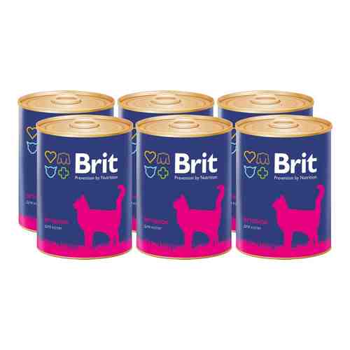 Влажный корм для котят Brit Ягненок 340г (упаковка 6 шт.) арт. 948181pack