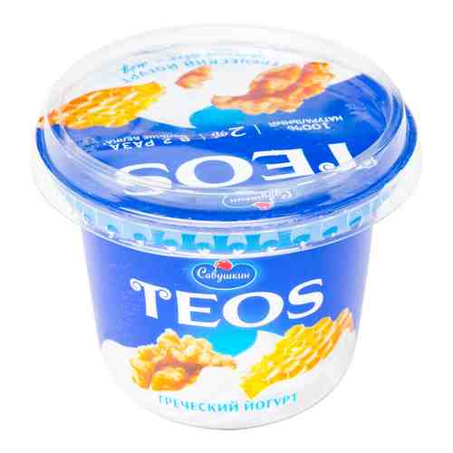 Йогурт Teos Греческий Грецкий орех-мед 2% 250г арт. 1028923