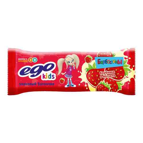 Батончик мюсли Ego Kids Клубника с железом и витаминами в йогуртовой глазури 25г арт. 995798