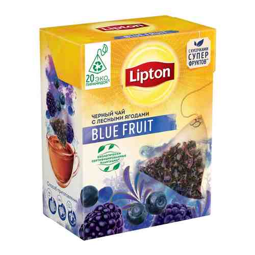 Чай черный Lipton Blue Fruit 20*1.8г арт. 312597
