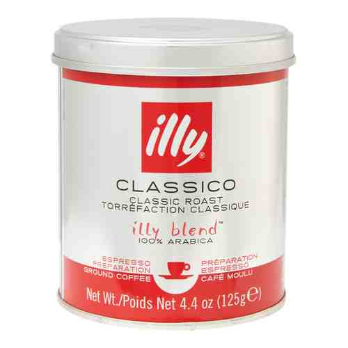 Кофе молотый Illy Classico средняя обжарка 125г арт. 696292
