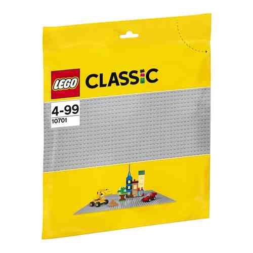 Конструктор LEGO Classic 10701 Строительная пластина серого цвета арт. 1002259